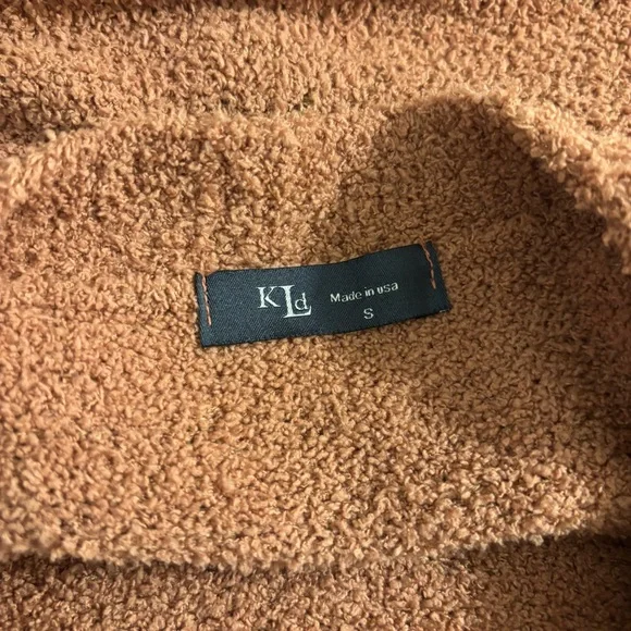 KLd Elegant Rust Crew Neck Crop Oversized Sweater Size Small - Picture 6 of 7